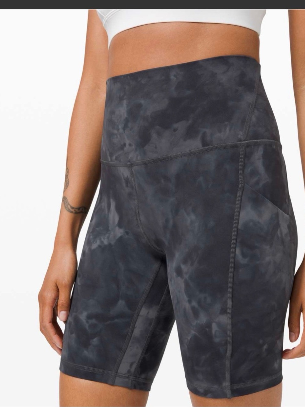 Lululemon Align Short with Pockets 8" Diamond Dye Pitch  Graphite Grey SZ. 8 EUC